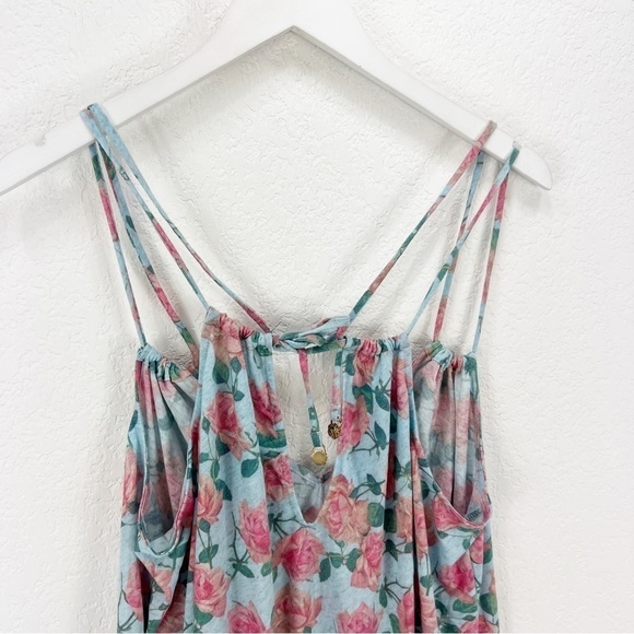 Wildfox Floral Blue Swim Cover Up Dress Size Medium M NWT - Picture 5 of 8